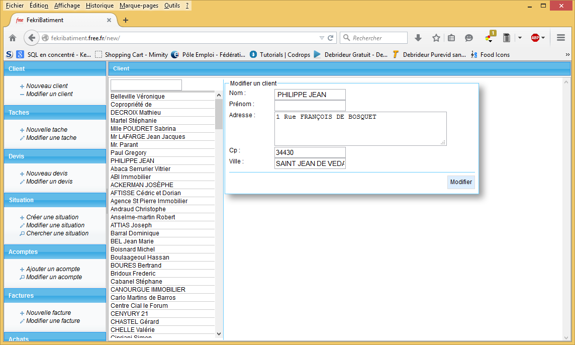 Application de gestion
